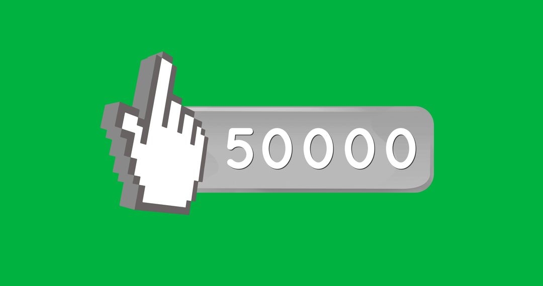 Milestone Celebration with 50,000 and Click Icon