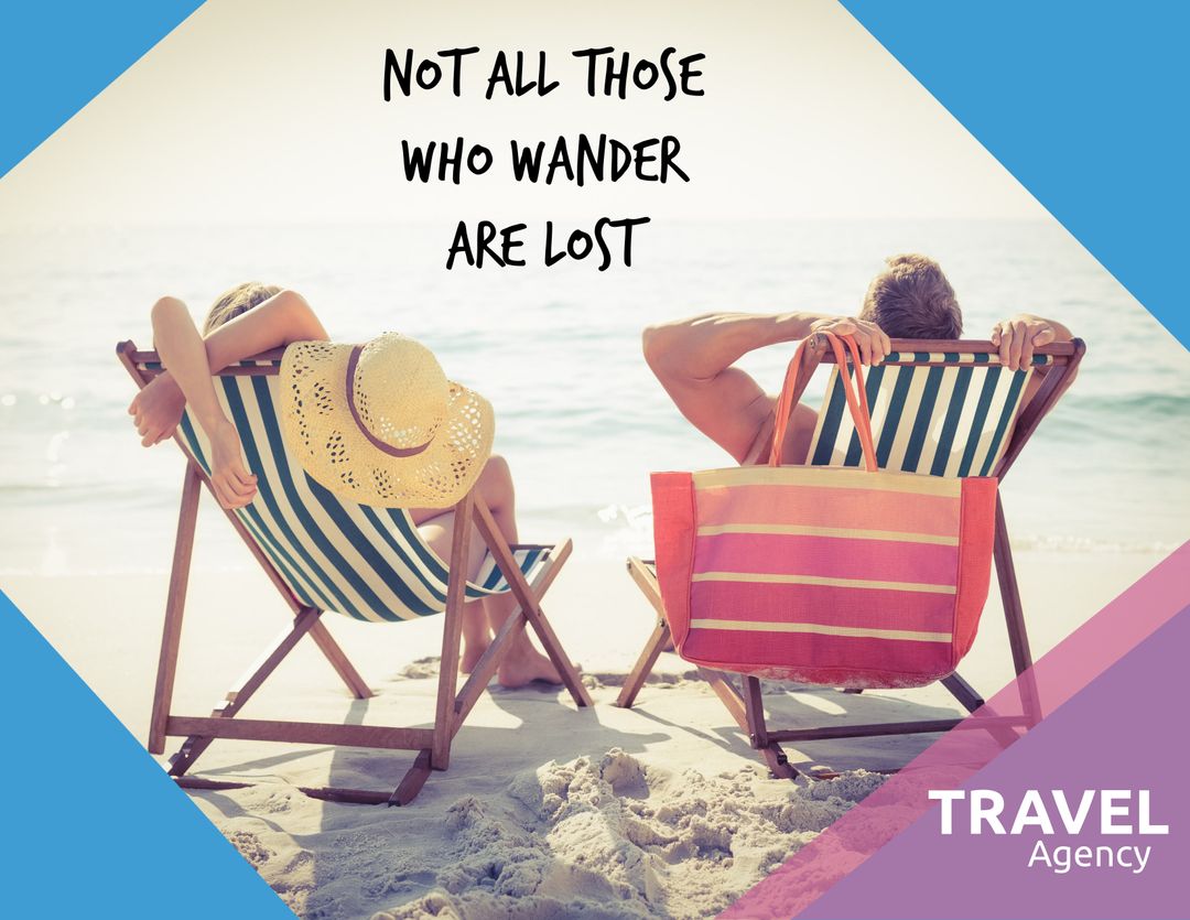 Romantic Getaway Couple Relaxing Beachside