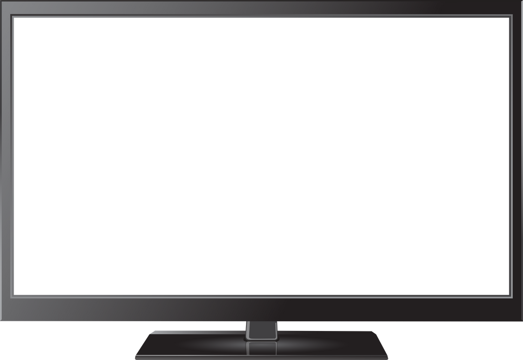 Blank TV Monitor with Dark Framed Screen Isolated on Transparent Background. - Download Free Stock Images Pikwizard.com