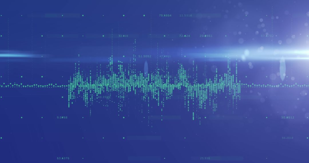 Digital Stock Market Data Analysis in Blue Tones