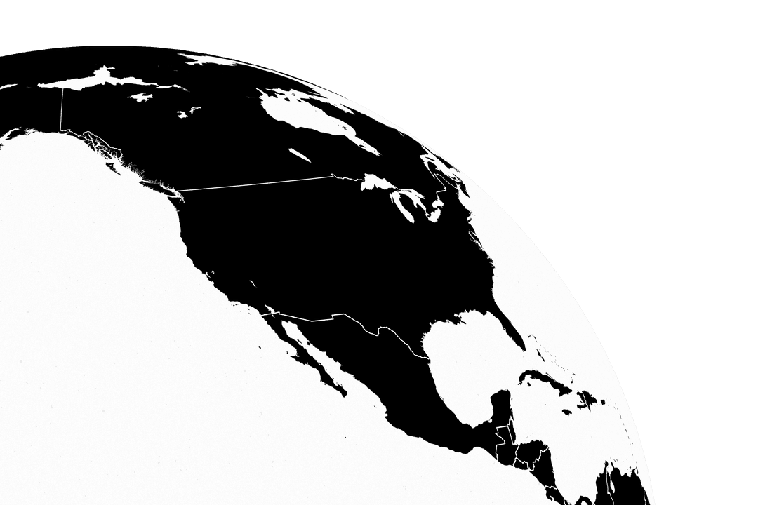 Black and White Transparent Globe Illustration