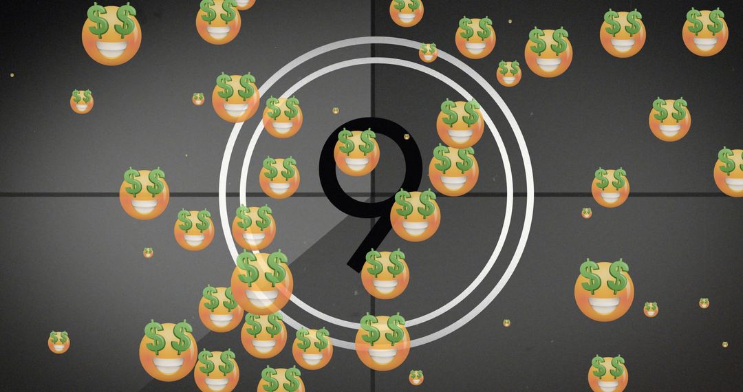 Countdown Timer with Floating Dollar Emoji Icons