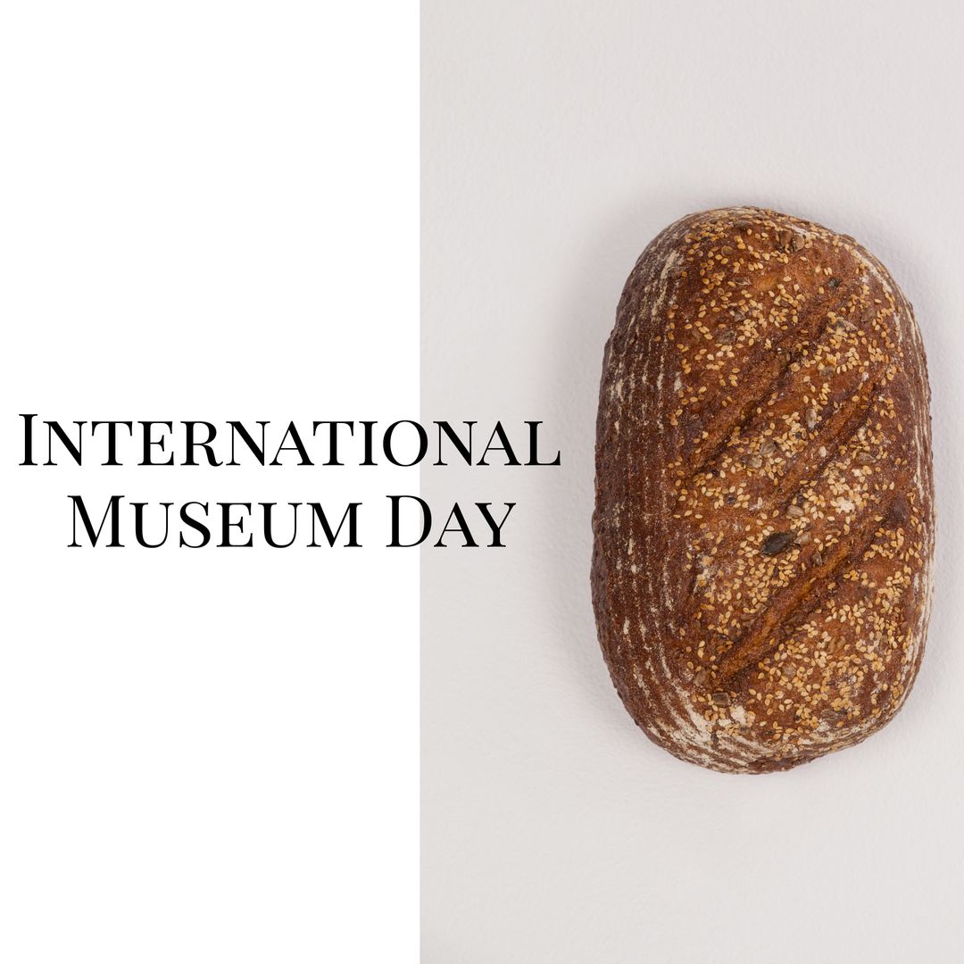 International Museum Day Concept with Rustic Bread