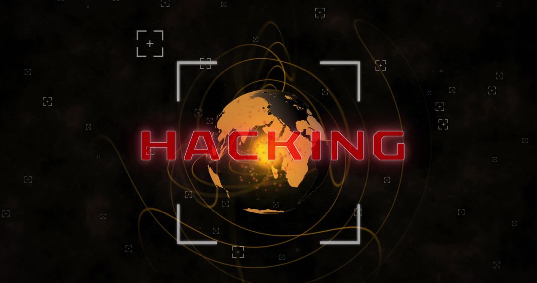 Digital Hacking Crime with Globe and Cyber Elements Concept