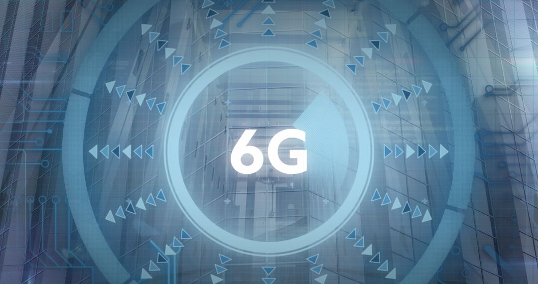 Futuristic 6G Technology Digital Interface with Data Processing