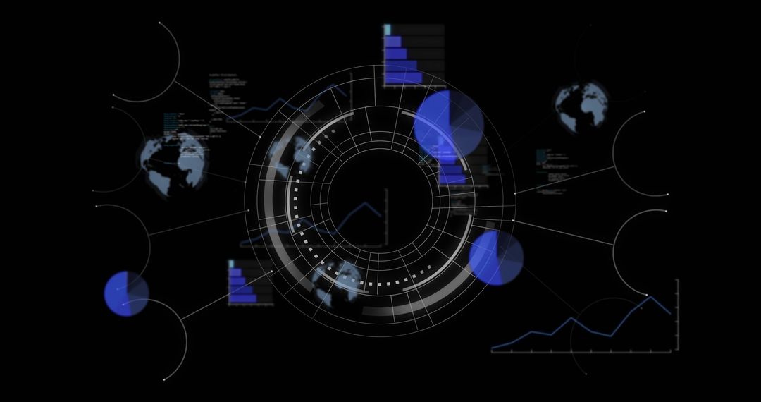Data Processing Interface with Global Scan on Dark Background