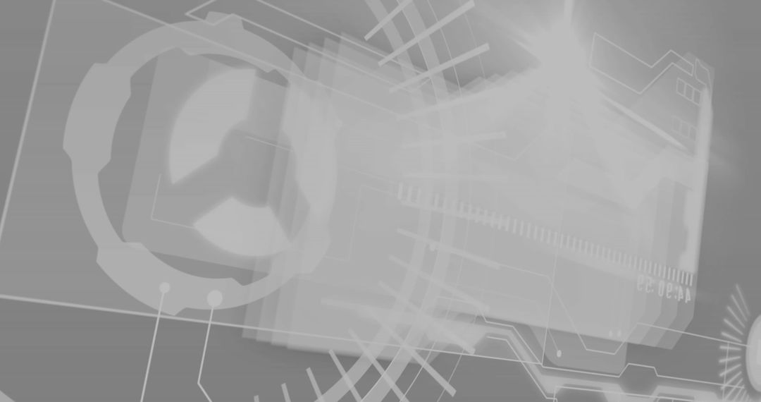 Abstract Digital Data Processing Background with Futuristic Interface