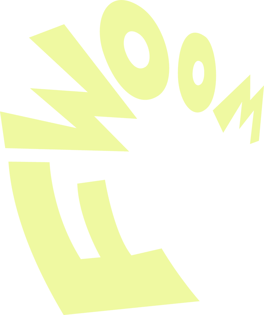 Abstract Comic Burst Design in Pale Yellow on Transparent Background