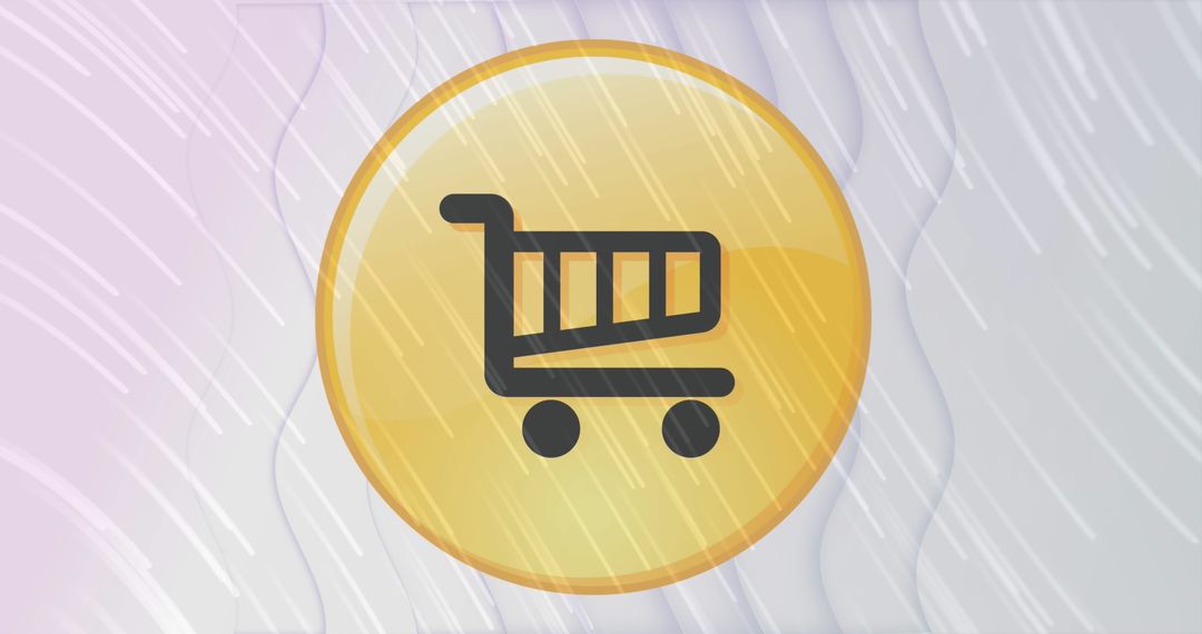 Abstract Shopping Cart Icon in Minimalist Design