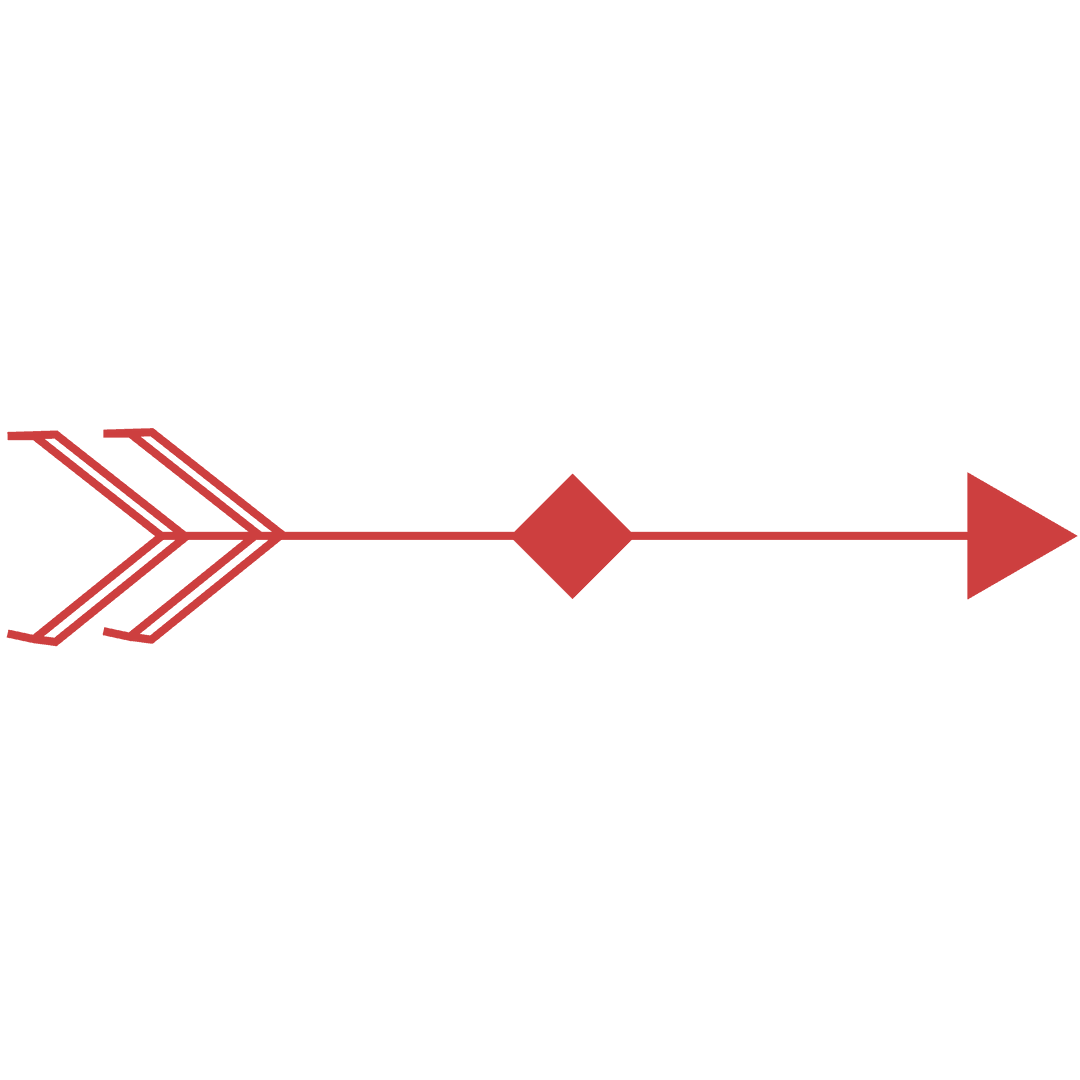 Red Abstract Arrow on Transparent Background for Design Purposes