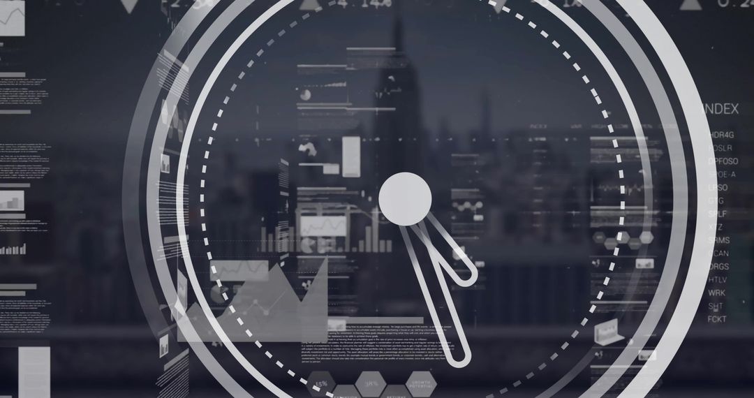 Digital Data Flow Overlaid with Clock Icon Representing Cyber Network