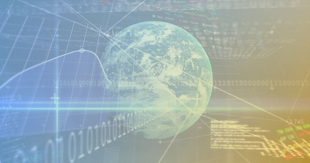 Futuristic Digital Innovation with Transparent Globe