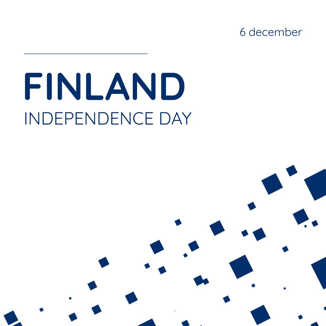 Finland Independence Day Celebratory Design with Geometric Shapes