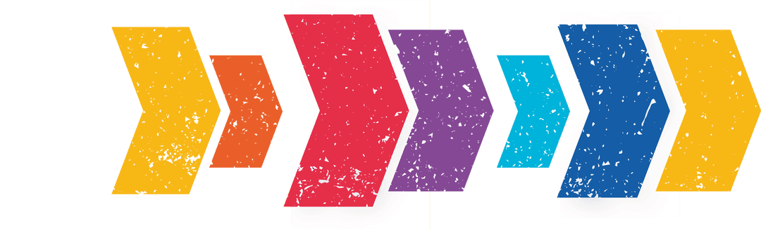 Transparent Colorful Arrows Pointing Right Vector Illustration