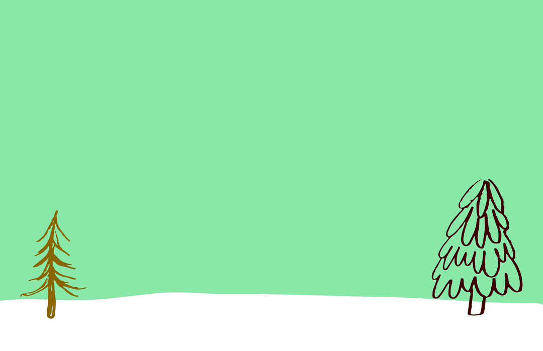 Transparent Winter Scene with Simple Fir Tree Design