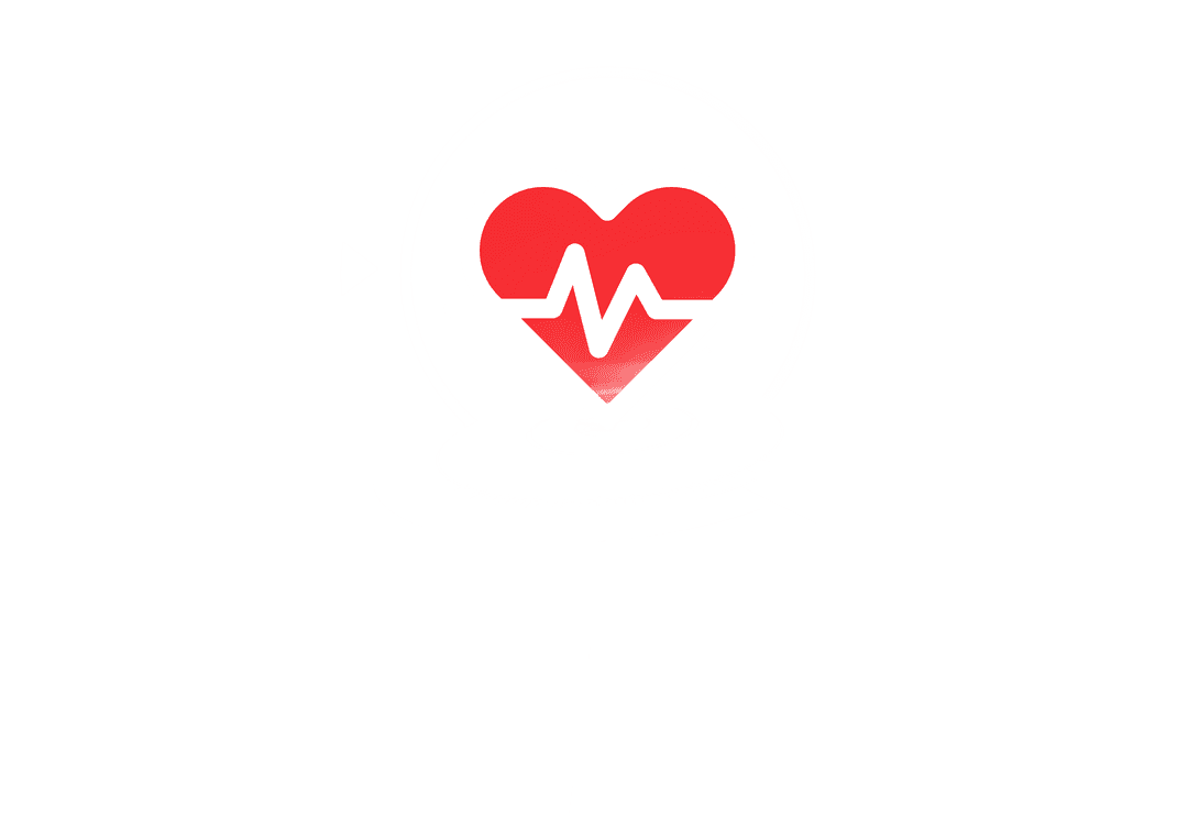 Transparent Heart with Pulse Line Design for Medical Concepts