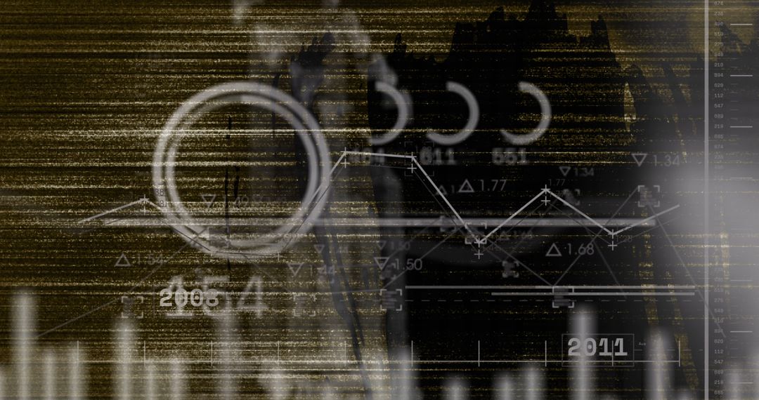 Abstract Data Analysis Visualization in Dark Theme