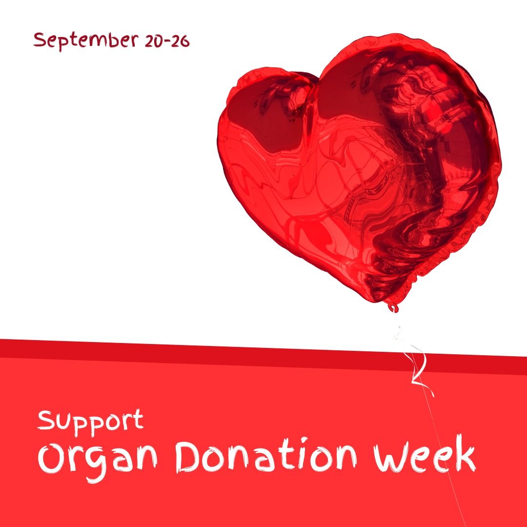 Support Organ Donation Week with Red Heart Balloon Graphic - Download Free Stock Templates Pikwizard.com
