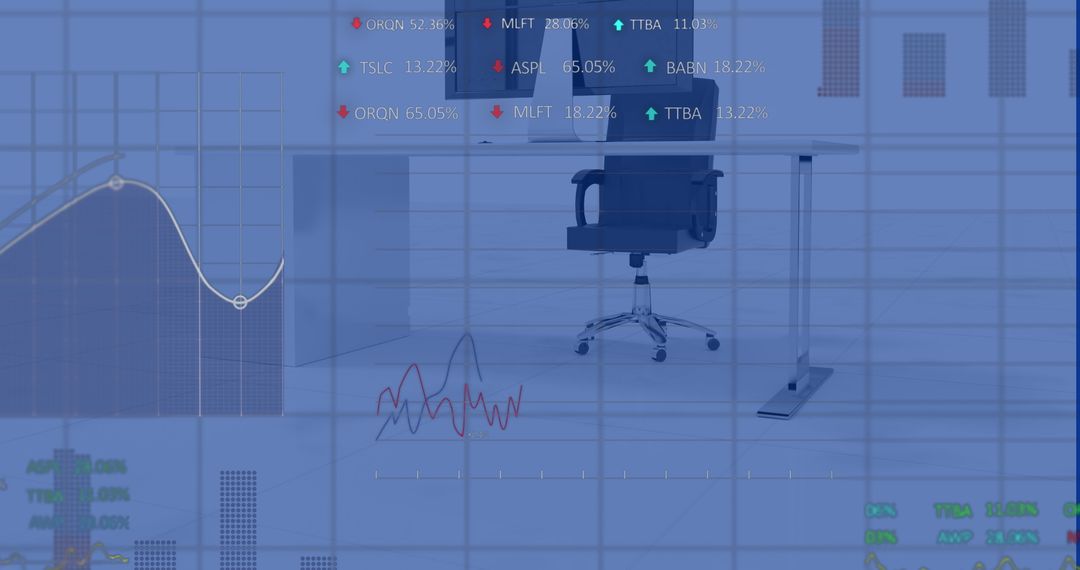 Stock Market Data Visualization with Office Background