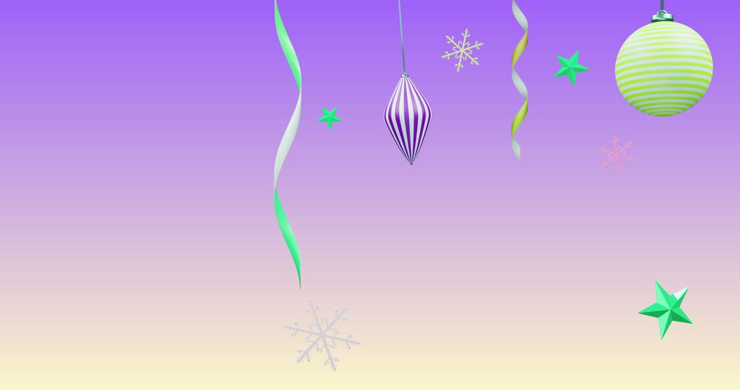 Festive Christmas Ornaments on Vibrant Purple Background - Free Images, Stock Photos and Pictures on Pikwizard.com