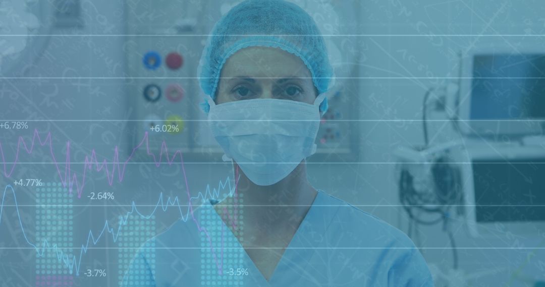 Female Surgeon Analyzing Data in Operating Room