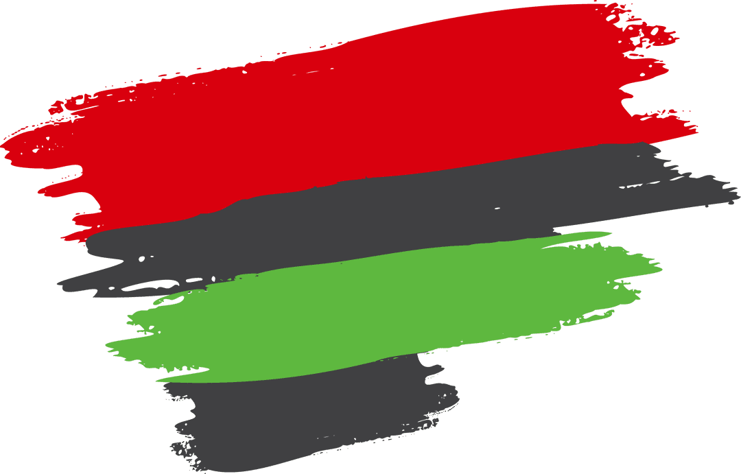 Abstract Rough Flag-Inspired Paint Strokes on Transparent Background