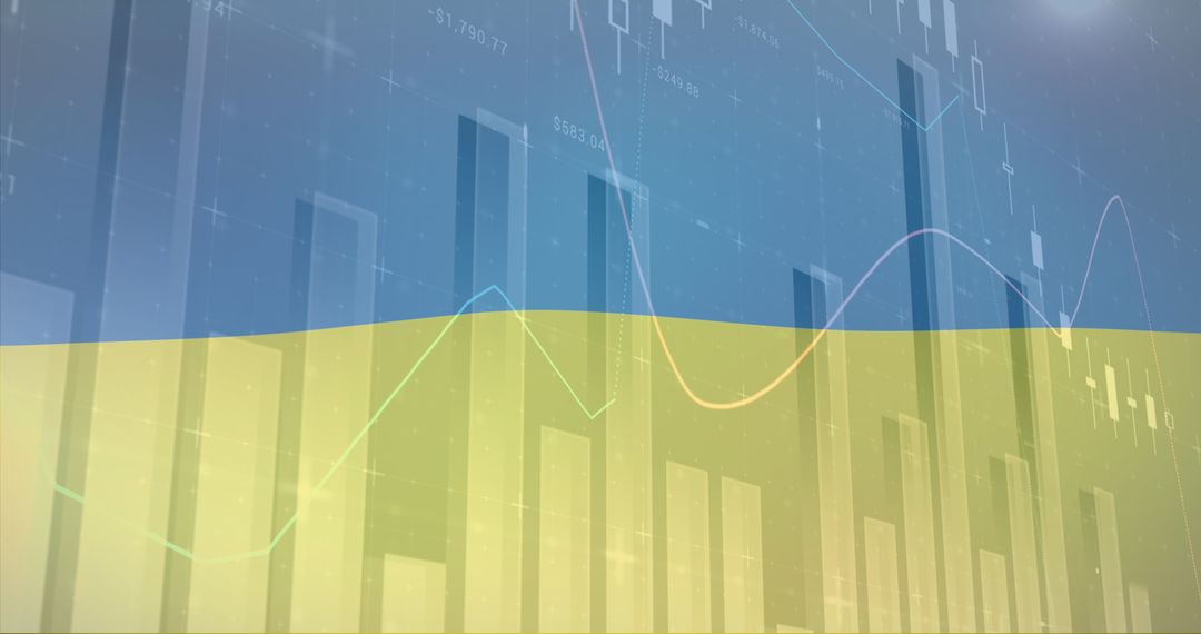 Data Analytics Over Ukraine Flag Representing Economic Insights - Free Images, Stock Photos and Pictures on Pikwizard.com