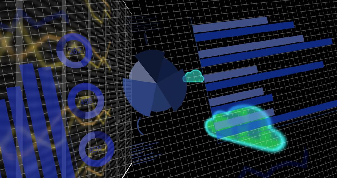 Digital Interface with Network and Cloud Data Visualizations