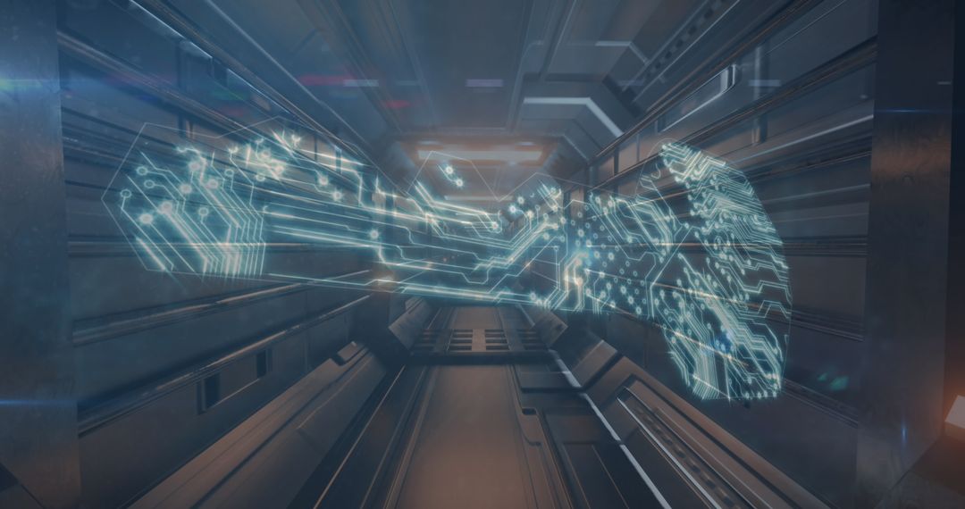 Digital Key Circuit Concept Showcasing Online Security