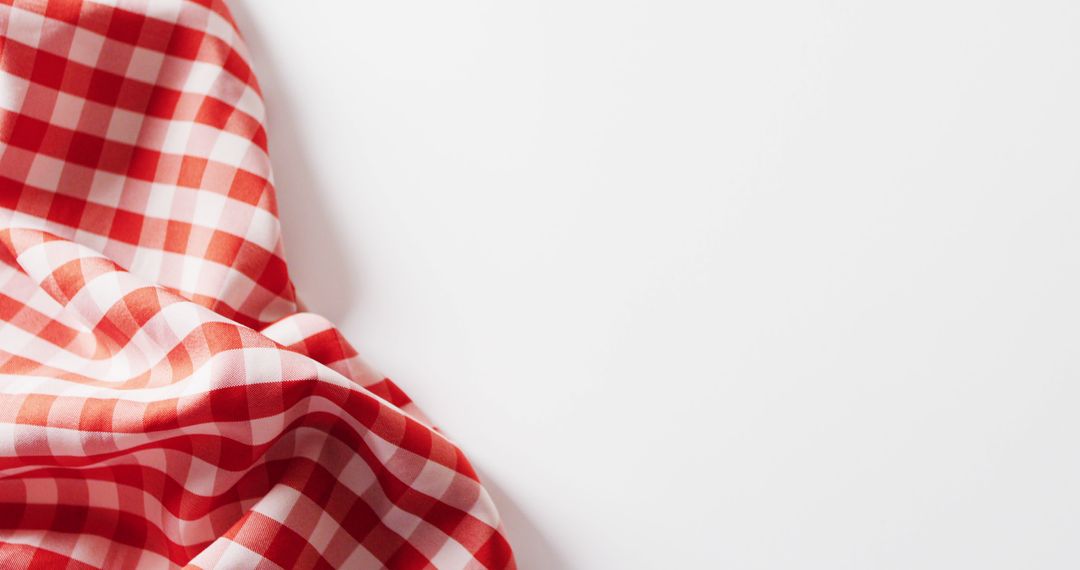 Red and White Gingham Tablecloth on White Background - Free Images, Stock Photos and Pictures on Pikwizard.com