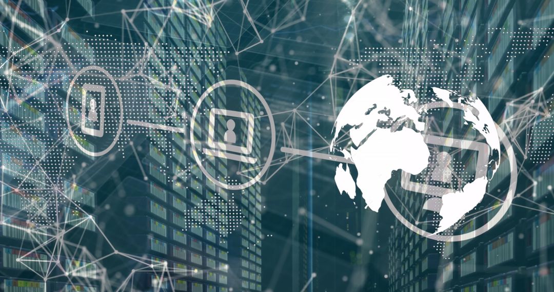 Global Digital Networking and Technology Conceptual Illustration