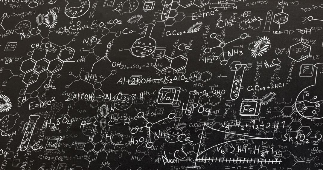 Complex Chemical Formulas and Equations on Blackboard - Free Images, Stock Photos and Pictures on Pikwizard.com