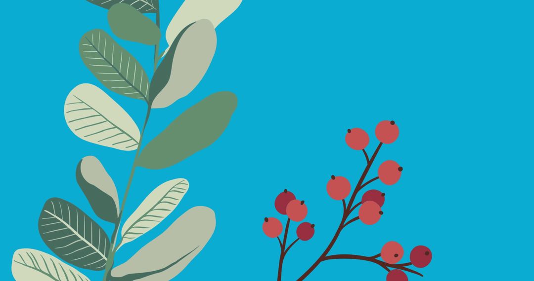 Hypnotic Botanical Pattern with Simulated Motion on Blue