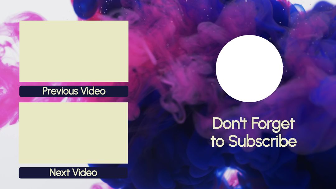 Engaging Video Outro Template with Vibrant Background Design - Download Free Stock Templates Pikwizard.com