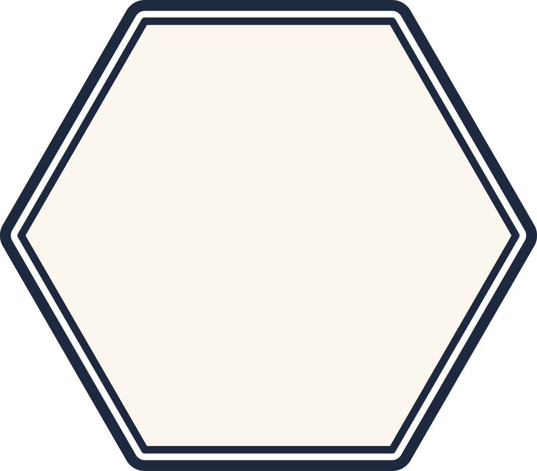 Blank Transparent Hexagon Icon Isolated with Dark Outline