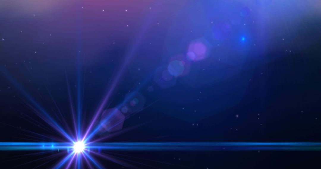 Starlit Sky with Cosmic Glow Against Mystical Blue