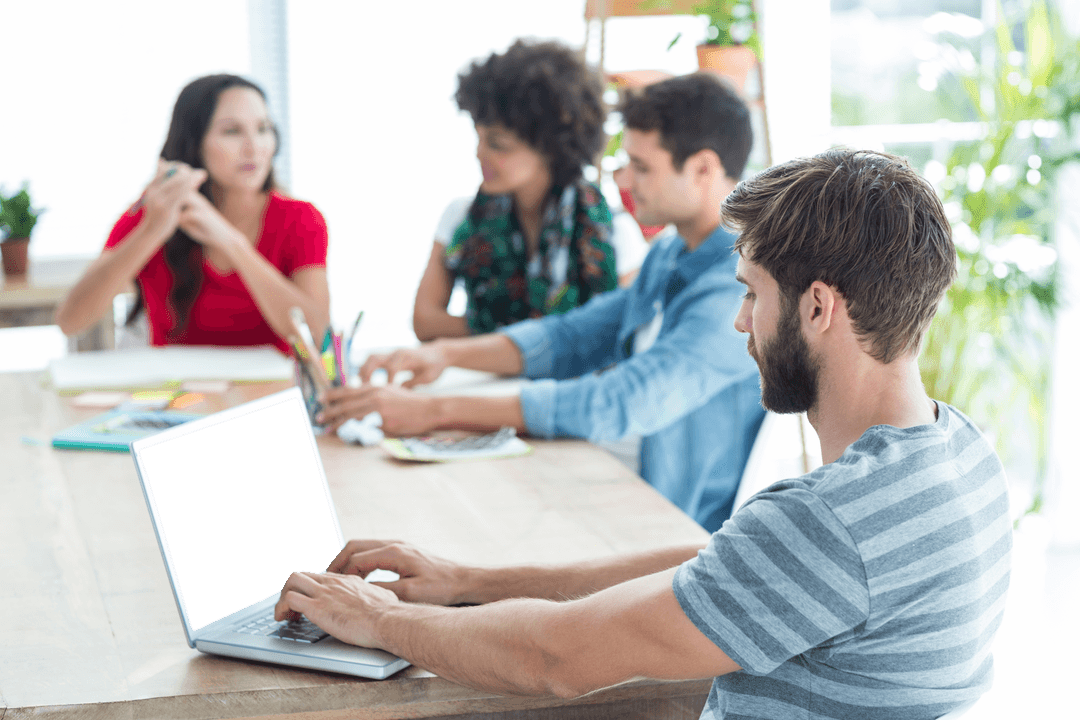 Transparent Office Team Collaboration with Casual Environment