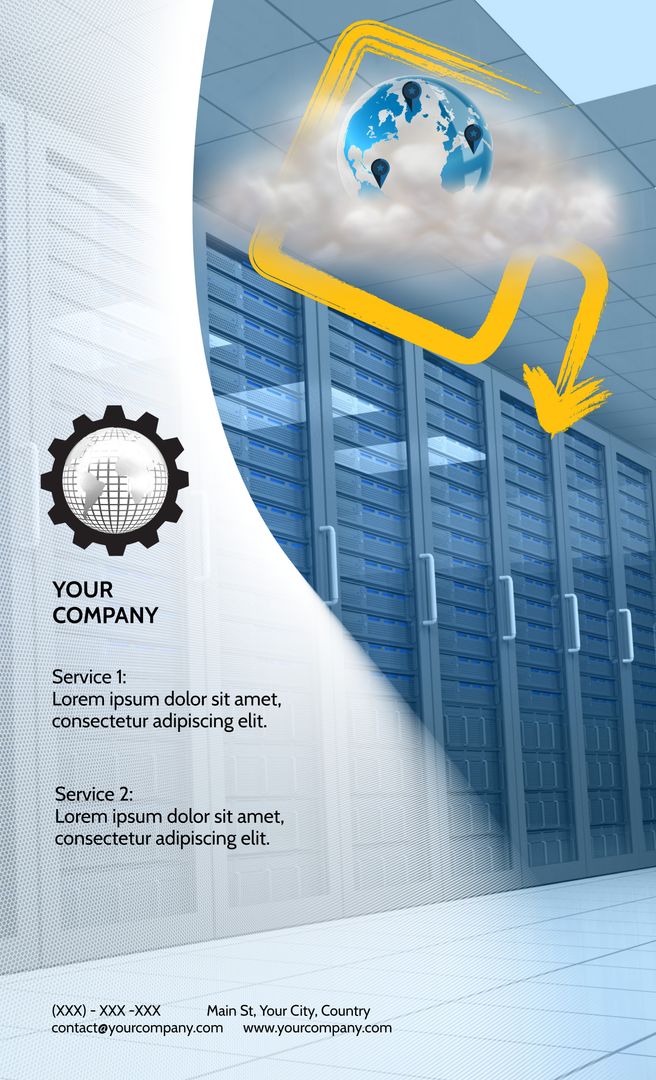 Global Connectivity in Technological Infrastructure Concept