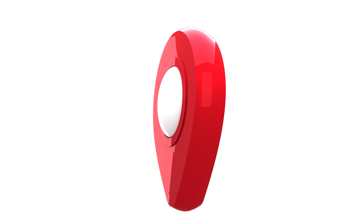 Red 3D Map Marker Pin Featuring Transparent Background