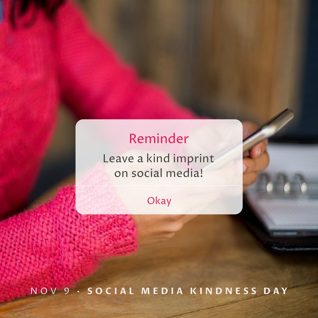 Reminder to Spread Kindness on Social Media Day - Download Free Stock Templates Pikwizard.com