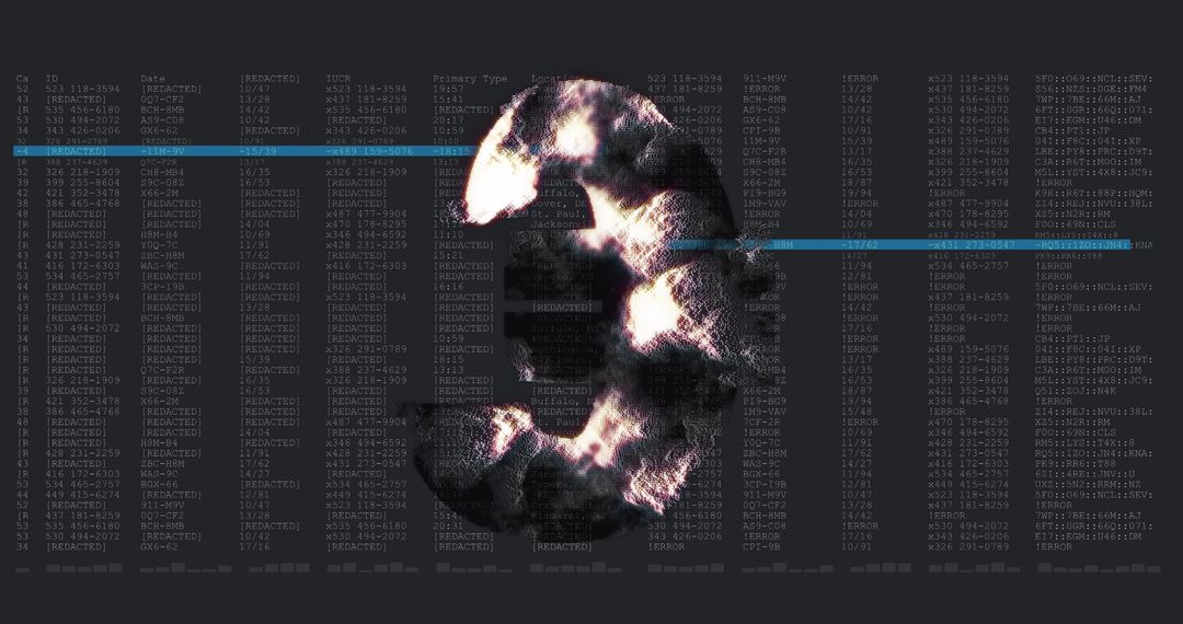 Digital Euro Symbol with Data Overlay for Financial Technology