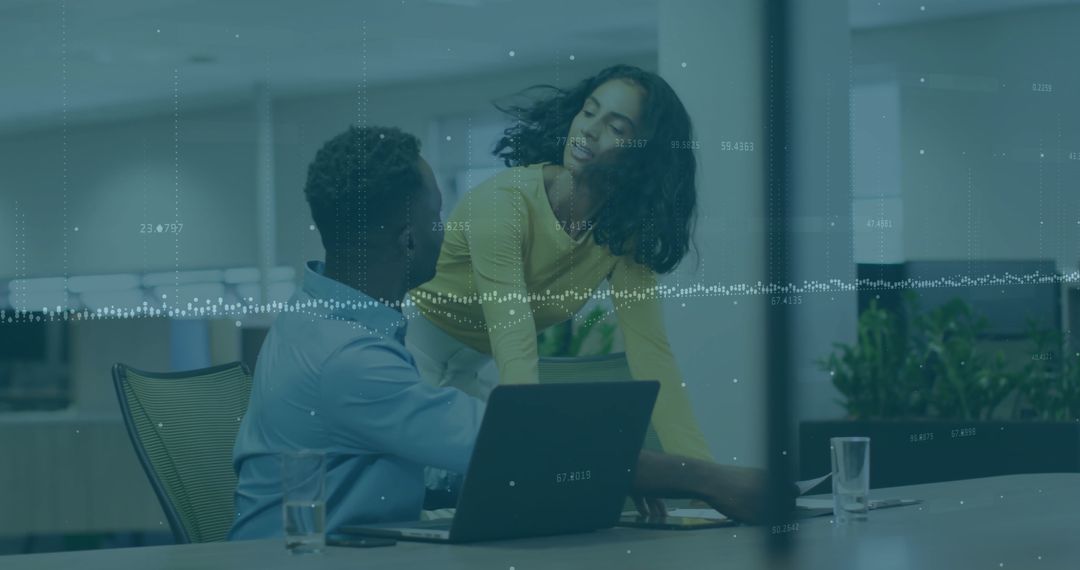 Professionals Collaborating at Office Workspace