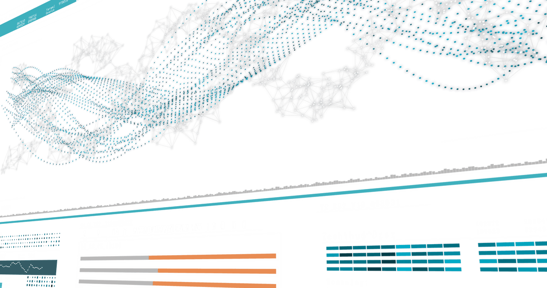 Innovative digital interface data processing on transparent background