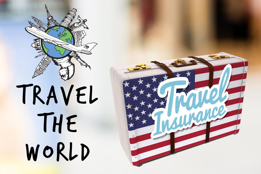 Travel the World With Travel Insurance Suitcase Background - Free Images, Stock Photos and Pictures on Pikwizard.com