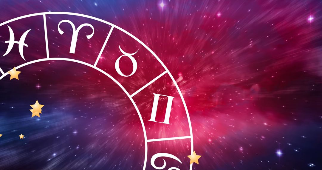 Spinning Zodiac Wheel in Starry Night Sky - Free Images, Stock Photos and Pictures on Pikwizard.com