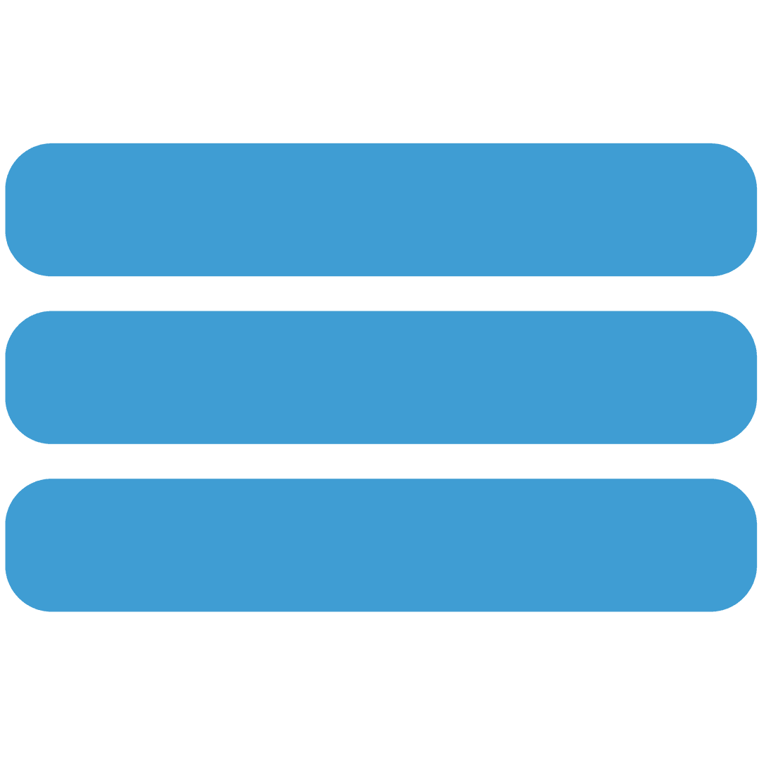 Digital Glyph Three Rectangular Blue Icons Transparent Background