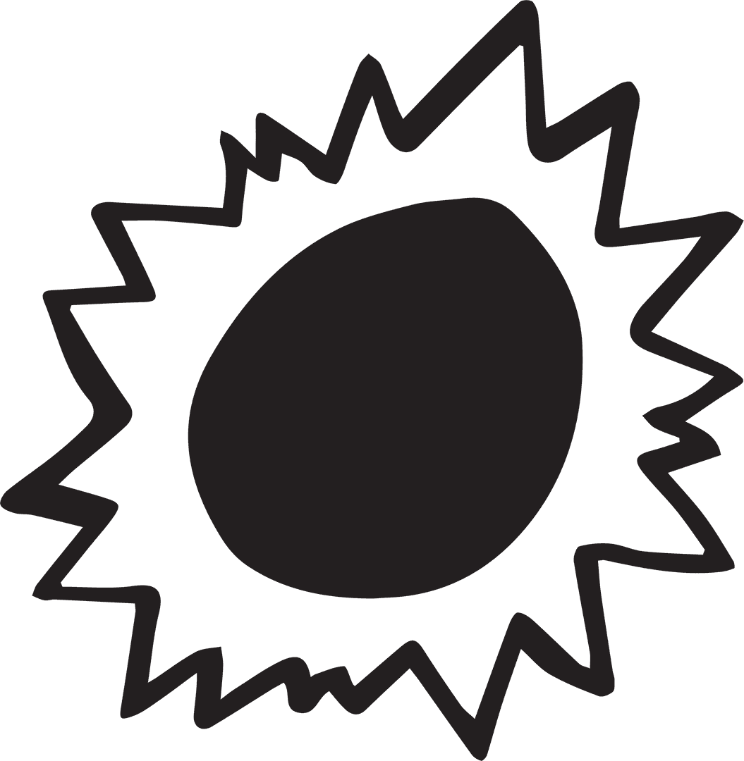 Abstract Starburst Shape Transparent Background Vector