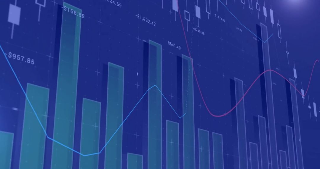 Digital Graph Analysis Interface on Dark Monitor