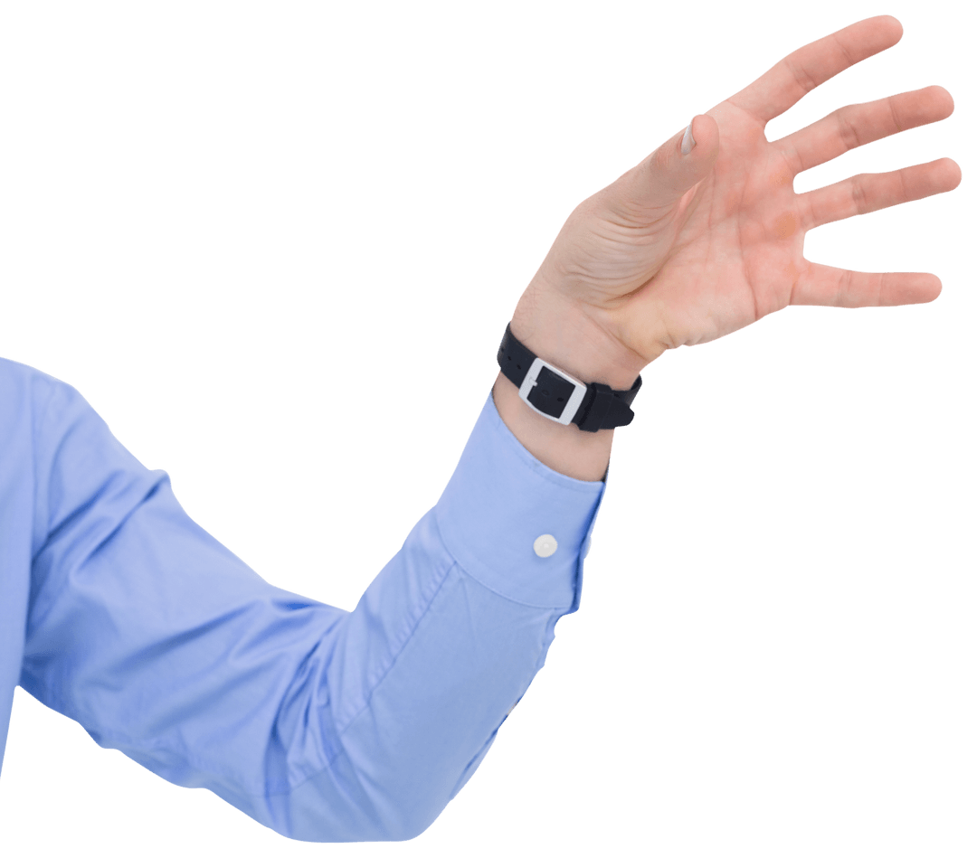 Businessman Transparent Hand Gesture Presentation