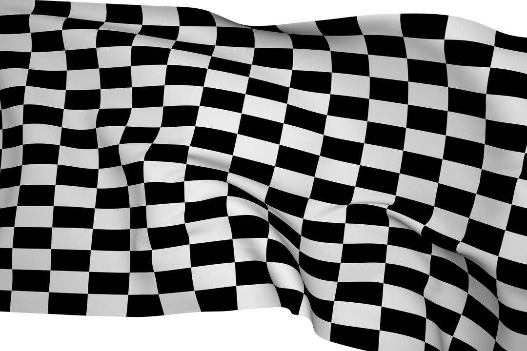 Transparent Black and White Checkered Racing Flag Swirling - Download Free Stock Images Pikwizard.com